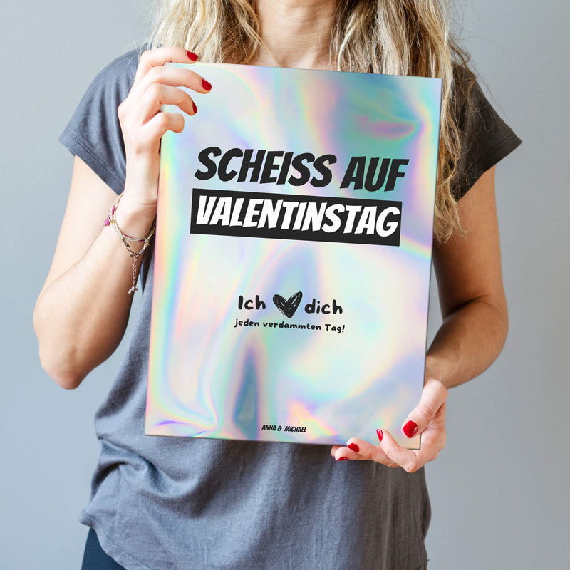 PERSONALISIERTE LEINWAND "Schei* auf Valentinstag II"