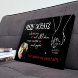 PERSONALISIERTE LEINWAND "mein Schatz"