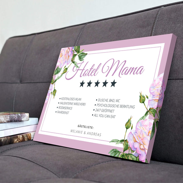 PERSONALISIERTE LEINWAND "Hotel Mama"