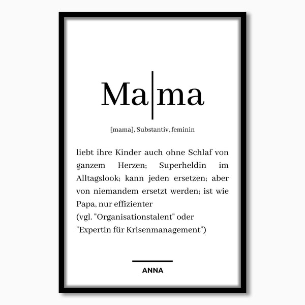 Personalisiertes Bild "WÖRTERBUCH MAMA"