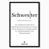 Personalisiertes Bild "WÖRTERBUCH SCHWESTER"