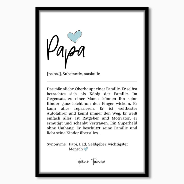 Personalisiertes Bild "WÖRTERBUCH PAPA"