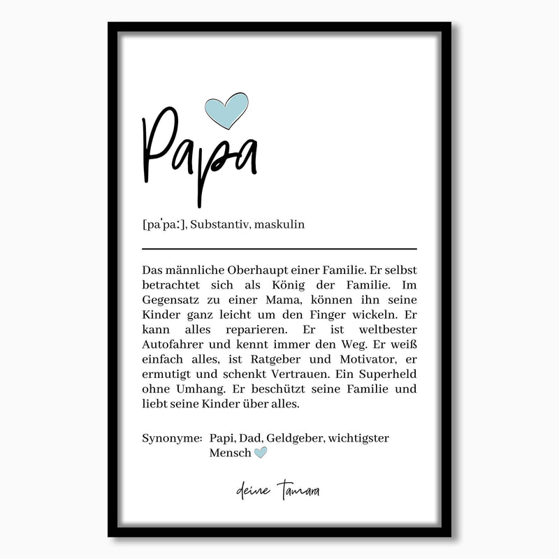 Personalisiertes Bild "WÖRTERBUCH PAPA"