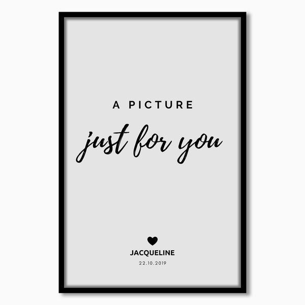 Personalisiertes Bild "JUST FOR YOU"