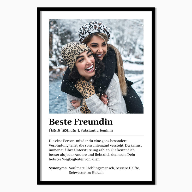 Personalisiertes Bild "FOTOPOSTER BESTE FREUNDIN"