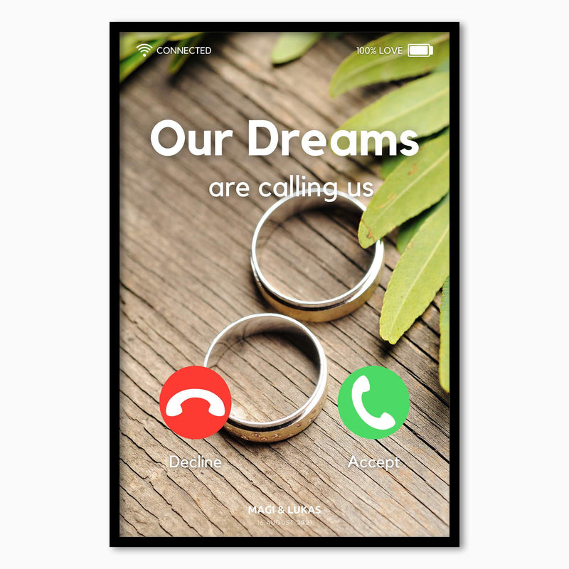 Personalisiertes Bild "OUR DREAMS are calling us"