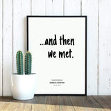 Personalisiertes Bild "AND THEN WE MET"