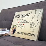 PERSONALISIERTE LEINWAND "mein Schatz"