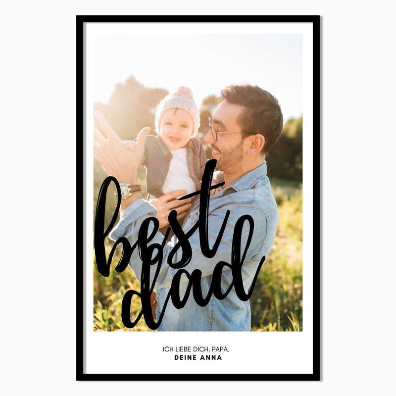 Personalisiertes Bild "FOTOPOSTER BEST DAD"