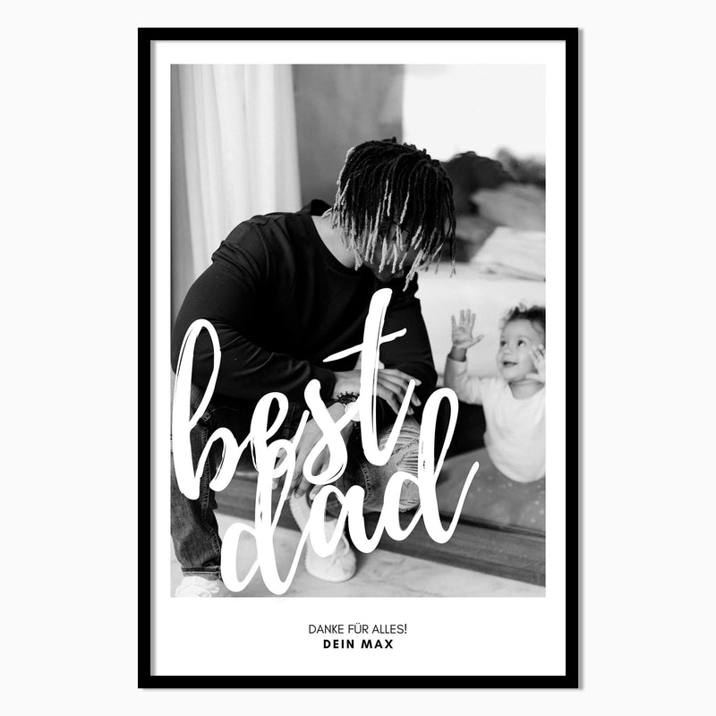 Personalisiertes Bild "FOTOPOSTER BEST DAD"