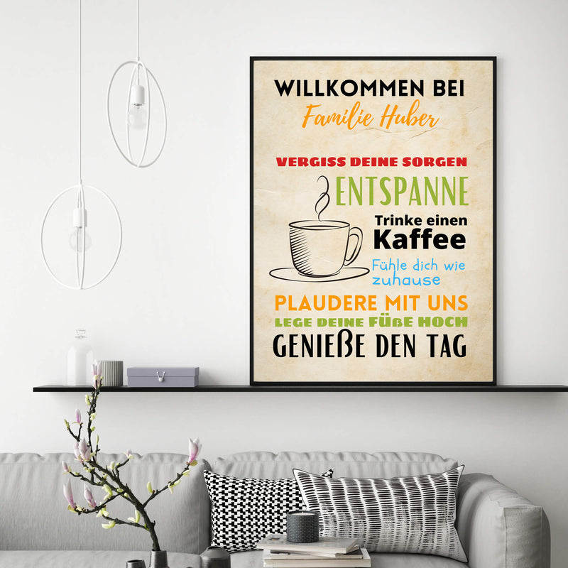 Personalisiertes Bild "WILLKOMMEN"