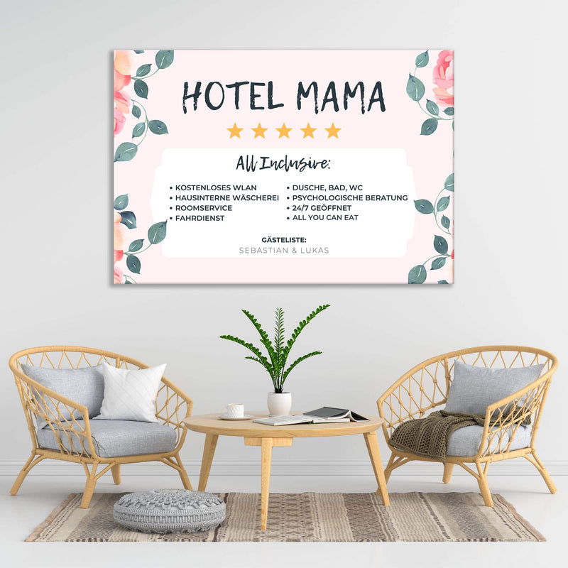 PERSONALISIERTE LEINWAND "Hotel Mama"