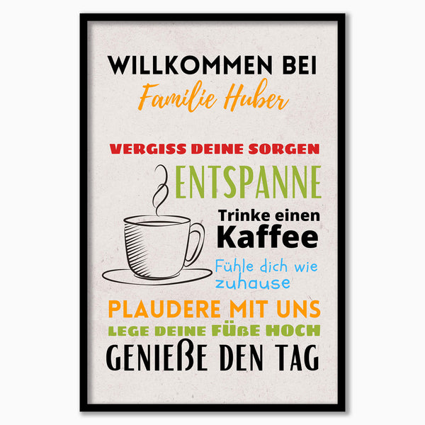 Personalisiertes Bild "WILLKOMMEN"