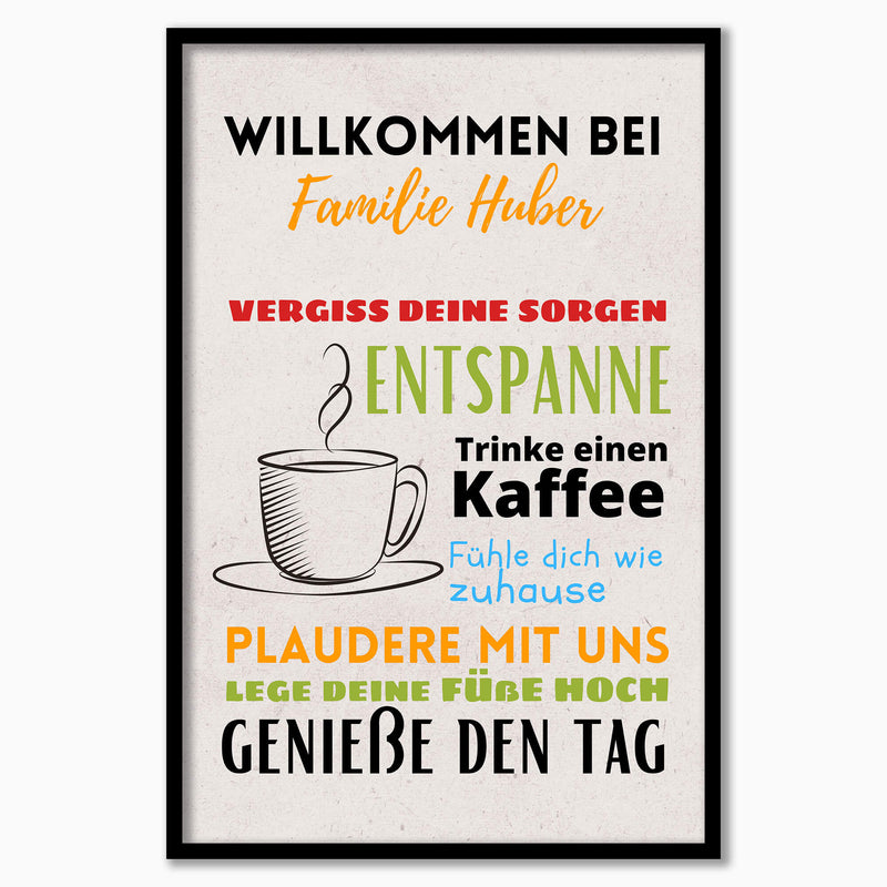 Personalisiertes Bild "WILLKOMMEN"