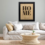 Personalisiertes Holzbild inkl. Rahmen "HOME"