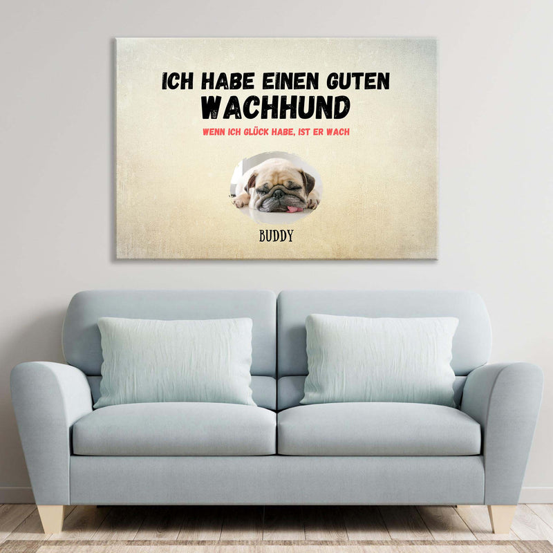 PERSONALISIERTE LEINWAND "Wachhund"