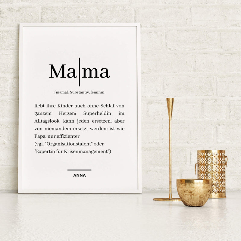 Personalisiertes Bild "WÖRTERBUCH MAMA"