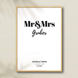 Personalisiertes Bild "MR&MRS"