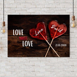 PERSONALISIERTE LEINWAND "Lolly Heart"