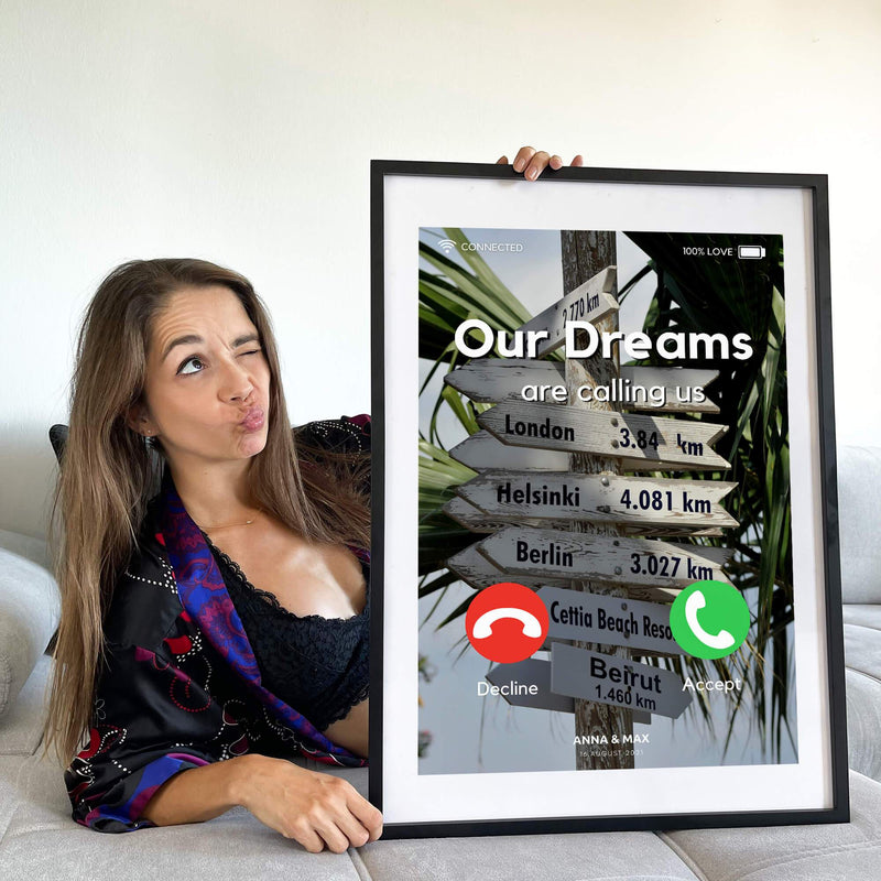 Personalisiertes Bild "OUR DREAMS are calling us"