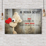 PERSONALISIERTE LEINWAND "Teddybär"