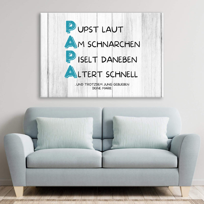 PERSONALISIERTE LEINWAND "Papa"