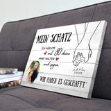 PERSONALISIERTE LEINWAND "mein Schatz"